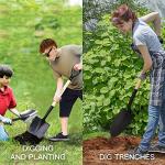 KOLEIYA 41 Inch Round Point Shovel for Digging,Heavy Duty Garden Shovel with D-Handle,Wooden Handle,Ideal for Gardening,Landscaping,Beach,and Snow Removal