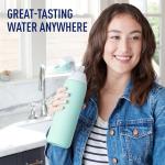 Brita Stainless Steel Premium Filtering Water Bottle, BPA-Free, Reusable, Insulated, Replaces 300 Plastic Water Bottles, Filter Lasts 2 Months or 40 Gallons, Includes 1 Filter, Glacier - 20 oz