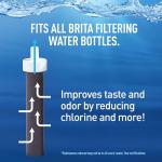 Brita Stainless Steel Premium Filtering Water Bottle, BPA-Free, Reusable, Insulated, Replaces 300 Plastic Water Bottles, Filter Lasts 2 Months or 40 Gallons, Includes 1 Filter, Glacier - 20 oz