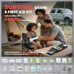 242Pcs Survival First Aid Kit Molle System IFAK Medical Kit for Camping Hiking Hunting Car&Home Emergency, Earthquake Preparedness Lightweight Tactical Kit for Outdoor Enthusiasts (Red)