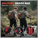 242Pcs Survival First Aid Kit Molle System IFAK Medical Kit for Camping Hiking Hunting Car&Home Emergency, Earthquake Preparedness Lightweight Tactical Kit for Outdoor Enthusiasts (Red)