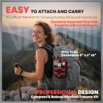 242Pcs Survival First Aid Kit Molle System IFAK Medical Kit for Camping Hiking Hunting Car&Home Emergency, Earthquake Preparedness Lightweight Tactical Kit for Outdoor Enthusiasts (Red)