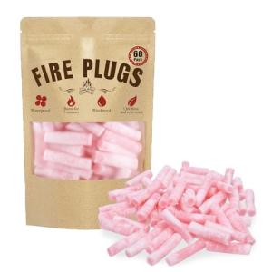 ZTTM Waterproof Fire Starters with 5+ Minute Burn for Emergencies, Survival, Campfires, Fire Pits, Grills - 60 Pack Non-Toxic