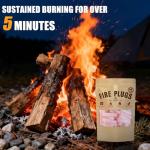 ZTTM Waterproof Fire Starters with 5+ Minute Burn for Emergencies, Survival, Campfires, Fire Pits, Grills - 60 Pack Non-Toxic