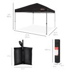 Best Choice Products 10x10ft 1-Person Setup Pop Up Canopy Tent Instant Portable Shelter w/ 1-Button Push, Case, 4 Weight Bags - Gray
