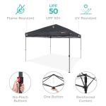 Best Choice Products 10x10ft 1-Person Setup Pop Up Canopy Tent Instant Portable Shelter w/ 1-Button Push, Case, 4 Weight Bags - Gray