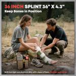 144 Pcs Advanced Trauma First Aid Kit - Emergency Camping Gear with Tourniquet, Compression Bandage, 36" Splint | Portable Survival Gear for Outdoor, Home, Camping- Gift for Husband Dad and Wife-Brown