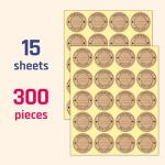 300 Pieces, 2" - Homemade with Love Stickers, Canning Labels for Jars to Write On