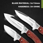 Swiss+Tech 3-Piece Hunting Knife Set - Full Tang Survival, Bowie, Camping & Gut Hook Knife with Sheath - Perfect for Dad, Husband or Men - Outdoor Hunting, Camping, Hiking Gift