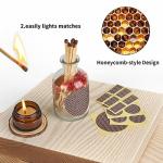 60 Pcs Match Striker Paper with Adhesive, 3 Sizes of Matches Sticker Striker for Match Holder, Matches for Candles, Matches Box Bulk, Matches in A Jar with Striker, Decorative Match Cloche