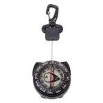 Trident Retractor Compass with Gate snap, Waterproof Oil Filled Compass for Scuba, Camping, Kayaking and Outdoor Sports