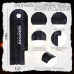 NESAYVER Fire Starter Survival Tool,4 x2/5 in Thick Round Ferro Rod Fire Striker Kit with Paracord Lanyard for Hiking, Camping, Emergency Flint and Steel Up to 20000 Strikes,Tinder Rope