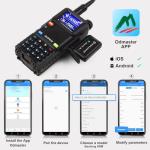 Ham Radio Baofeng 5RM 10W Long Range Walkie Talkies with Wireless Programmer,NOAA Emergency Weather Radio,2500mAh USB-C Battery,Long Antenna,Speaker Mic,999CH for Survival Gear Hunting Camping - 2Pack