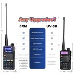 Ham Radio Baofeng 5RM 10W Long Range Walkie Talkies with Wireless Programmer,NOAA Emergency Weather Radio,2500mAh USB-C Battery,Long Antenna,Speaker Mic,999CH for Survival Gear Hunting Camping - 2Pack