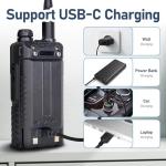 Ham Radio Baofeng 5RM 10W Long Range Walkie Talkies with Wireless Programmer,NOAA Emergency Weather Radio,2500mAh USB-C Battery,Long Antenna,Speaker Mic,999CH for Survival Gear Hunting Camping - 2Pack