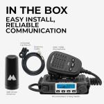 Midland® – MXT115VP3-15 Watt GMRS MicroMobile® Two-Way Radio - Off Roading Outdoor Farm - Extended 3dB gain Universal Lip Mount Antenna Dustproof Noise-Canceling Microphone - 8 Repeater Channels