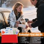 Emergency Car Kit,Roadside Emergency Tool Kit for Vehicle Truck with Air Compressor Jumper Cable First Aid Kit,Winter Auto Road Side Kit Women Men Car Travel Safety Assistance Survival Essentials Kit