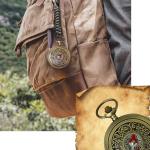 Antique Brass Compass - Waterproof Survival Compass for Hiking & Camping, Vintage Military Gift with Keychain (Kids & Outdoor)