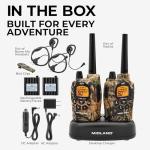 Midland GXT1050VP4 GMRS Two-Way Radio (50-Channel, Long Range, 142 Privacy Codes, SOS, NOAA, Rechargeable Nickle Battery, Mossy Oak Camo, 2-Pack)