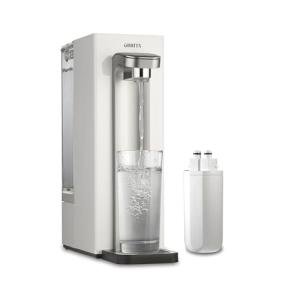 Brita Hub Compact Instant Powerful Countertop Water Filter System, Reduces 70+ Contaminants, 9 Cup Water Reservoir, Includes 6 Month Carbon Block Filter, White, 87344