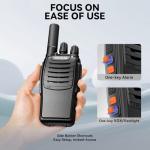 Retevis H-777 2 Way Radios Walkie Talkies Long Range, Rechargeable Two Way Radios, Hand Free Adults Walkie Talkies with Charging Base(Black, 20 Pack)