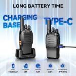 Retevis H-777 2 Way Radios Walkie Talkies Long Range, Rechargeable Two Way Radios, Hand Free Adults Walkie Talkies with Charging Base(Black, 20 Pack)