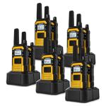 Retevis RB48 Heavy Duty Waterproof Walkie Talkies, Long Range Rechargeable Two Way Radios, Advanced Triple Proof, Vibration Reminder, for Warehousing Construction Contractor(10 Pack)