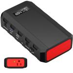 powkey 88Wh Portable Power Station 24000mAh Camping Solar Generator(Solar Panel Not Included) Lithium Battery Power 110V/65W AC, DC, USB QC3.0 for Home Camping Emergency Backup Black