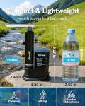 Frizzlife Electric Water Filter Camping, 0.01μm Ultrafiltration 7-Stage Portable Water Filter, Rechargeable Water Purifier for Camping, Survival, Backpacking,Hiking & Emergency,3pcs Pre-Filters,EF1200