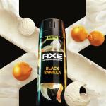 Axe Fine Fragrance Collection Premium Body Spray Black Vanilla with Orange + Sandalwood 3 Count with 72H Odor Protection Aluminum-Free 4 oz