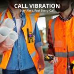 Radioddity HD-1 IP67 Waterproof Floating Walkie Talkies, Heavy Duty Long Range Two Way Radio w/ 2400mAh Battery One-Key Group Call, Vibrate Alert, SOS, Dual PTT, for Construction Hunting, 4 Packs