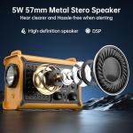 NOAA Weather Radio-12000mAh/44400mWh AM/FM Emergency Portable Radio with Solar Panel/Hand Crank/AC Input Rechargeable Battery and Flashlight SOS Siren Lamp for Indoor/Outdoor Emergencies