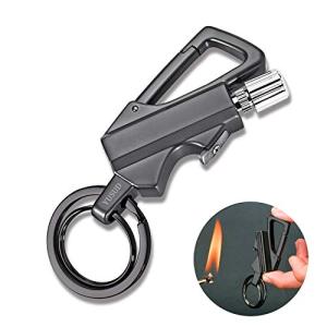 YUSUD Permanent Match, Flint Fire Starter Never Ending Match Keychain Lighter with Bottle Opener, Forever Waterproof Matches Strike Anywhere, Survival Cool Lighters for Camping (Fuel Not Included)