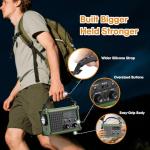 Raynic NOAA Weather Radio 12000mAh, Emergency Weather Radio with 2X Faster Solar & Hand Crank Charging, 5W Flashlight, Reading Lamp, Cell Phone Charger, SOS for Hurricane, Storm, Camping