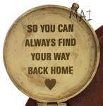 MAI Pocket Compass For Hiking, Survival Instrument Antique 'So You Can Always Find Your Way Back Home' Engraved Camping Pocket Compass Nautical Vintage Navigation Outdoor By