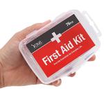 DMI 76-Piece First-Aid Kit, Portable All-Purpose Use for Minor Cuts and Scrapes, Durable Water-Resistant Case, Convenient and Portable for Travel, FSA & HSA Eligible