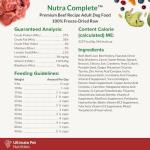 ULTIMATE PET NUTRITION Nutra Complete Freeze Dried Raw Dog Food, Veterinarian Formulated with Antioxidants, Prebiotics & Amino Acids (3 Pound, Beef)