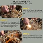 Fire Starter, Traditional Magnesium Ferro Rod, 20,000+ Strikes, Beech Handle, Survival Igniter with Neck Waxed Fire Tinder Paracord (28inch) & 6-in-1 Multi-Tool Striker-2 Packs