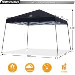 ABCCANOPY Stable Pop up Outdoor Canopy Tent, Black