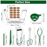 Toowood Canning Supplies Boxed Set, Canning kit, Stainless Steel CanningSet, Canning Supplies Starter kit, Jar Lifter, Folding Rack, Tongs, Multifunctional Canning Tools, Funnel for Mason Jars