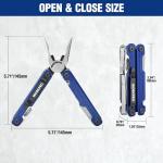 WORKPRO 18-in-1 Multi Tool Pliers, Gifts for Dad, Stainless Steel EDC Multitool with Pocket Knife, 2 Safety Locks, Belt Clip and Oxford Pouch, Multipurpose Utility Multiuse Tool for Outdoor Activities