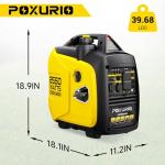 POXURIO 2550-Watt Portable Inverter Generator for Home Use, 1.06Gallon Large Fuel Tank Up to 10 Hours Use, 120V Gas Powered Generator Super Quiet - EPA Compliant-Yellow