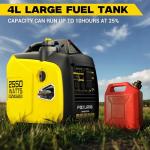 POXURIO 2550-Watt Portable Inverter Generator for Home Use, 1.06Gallon Large Fuel Tank Up to 10 Hours Use, 120V Gas Powered Generator Super Quiet - EPA Compliant-Yellow