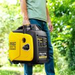 POXURIO 2550-Watt Portable Inverter Generator for Home Use, 1.06Gallon Large Fuel Tank Up to 10 Hours Use, 120V Gas Powered Generator Super Quiet - EPA Compliant-Yellow