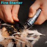 Camping Survival Kits, 9 in 1 Multitool Survival Kit with Flashlight, Fire Starter, Whistle, Glass Breaker, Compass, Paracord, EDC Stocking Stuffers and Gifts for Men Women (Gray)