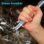 Camping Survival Kits, 9 in 1 Multitool Survival Kit with Flashlight, Fire Starter, Whistle, Glass Breaker, Compass, Paracord, EDC Stocking Stuffers and Gifts for Men Women (Gray)