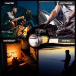 CSNDICE Flashlights High Lumens Rechargeable, 8000LM LED Rechargeable Flashlight, IP65 Waterproof Linterna Recargable, 6000mAh Long Lasting Flashlights for Home, Camping, Boat, Farm Use.(Gold)