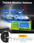 37000mWh Hand Crank Emergency Radio, AM FM NOAA Weather Alert Radio, Portable, Solar, 4 Charging Methods, 3-Mode Flashlight, Reading Lamp, SOS Alarm, Phone Charger for Winter Storm Emergency