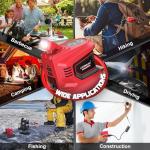 Real 200W Power Inverter Compatible with Milwaukee, DC 18V to AC 110-120V Battery Inverter, Portable Power Station Generator, Charger Adapter Battery Powered with 2 USB & 1 Type-C & 1 AC Outlet