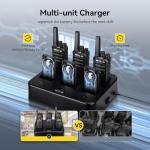 Retevis RT68 Walkie Talkies Rechargeable, Portable Two Way Radios 6 Pack with Six-Way Multi Gang Charger, Heavy Duty Walkie Talkie for Adults, Hands Free, Long Range, for School Restaurant Farm